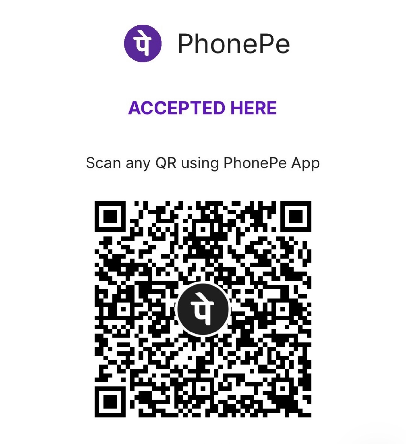 UPI QR Code for Payment