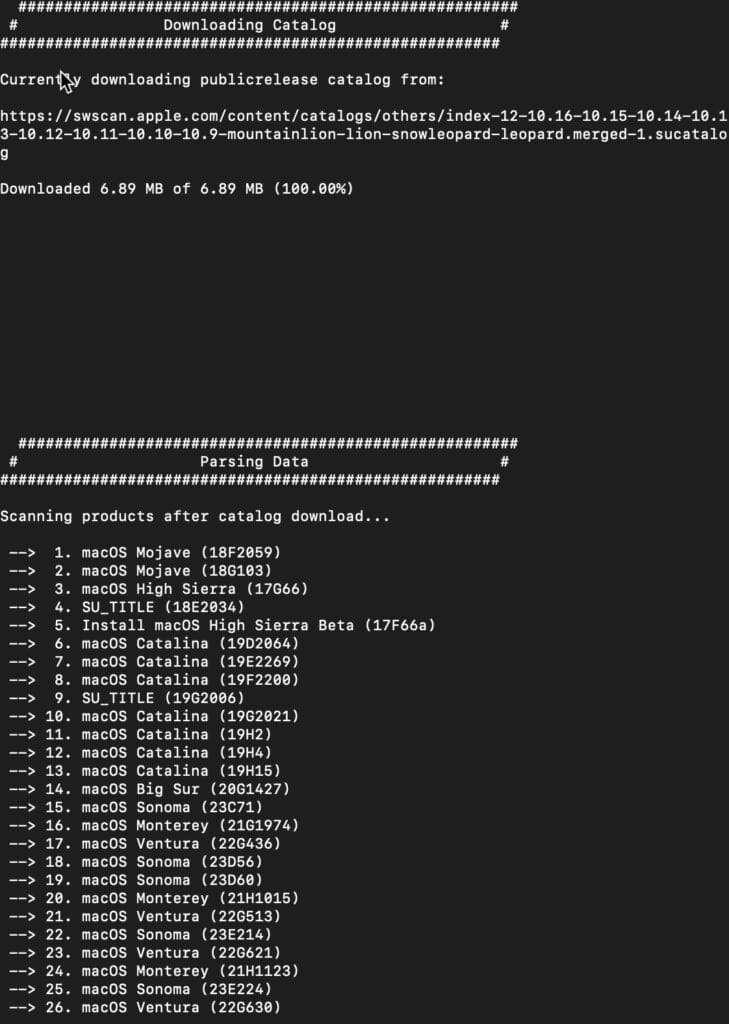 macOS download catalog gibmacOS